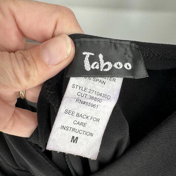 Vintage Taboo dress medium M black y2k 90s mini hoco dance goth whimsigoth - Picture 4 of 6